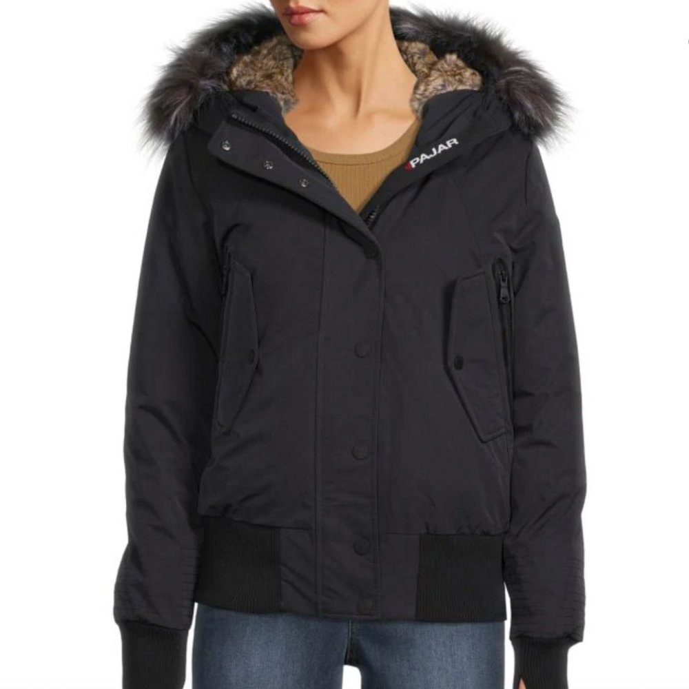 Pajar Faux Fur Trim Hooded Down Jacket